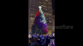 US: 2023 Rockefeller Center Christmas Tree Lighting In NYC