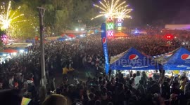 Spectators scatter as brawl erupts at concert in Thailand