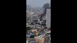 Truck carrying fuel tanks explodes in Bangkok, Thailand