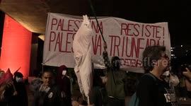 Demonstration in support of Palestinians, in Sao Paulo