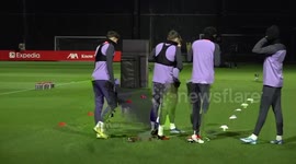 Liverpool stars train ahead of Europa League clash with LASK in UK