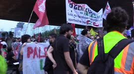 Massive demonstration in support of Palestinians in Sao Paulo, Brazil