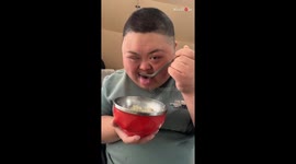 Boy makes sure that everybody 'nose' how bad his breakfast was