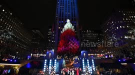 2023 Rockefeller Center Christmas Tree Lighting Ceremony in New York, USA