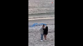 Lovely gender reveal followed by an even sweeter wedding proposal surprise