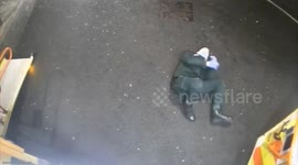Patient Pushes Paramedic Out Of Ambulance in London, UK