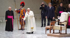 Circus people perform for Pope Francis in Vatican