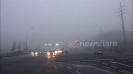 Heavy Fog Hits Yichang, China