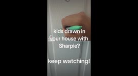 Dad shares genius hack to getting permanent marker stains out of walls using LYNX ( Part 1)