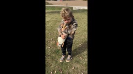 Son Loves His Pet Duck