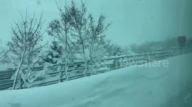 Japan: Cold Air Mass Causes Whiteout Conditions In Hokkaido