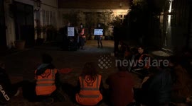 Just Stop Oil climate warriors protest outside Kensington home of UK PM Rishi Sunak and play global climate anthem
