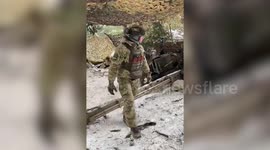 Ukrainian artillery destroys Russian military position in Eastern Ukraine