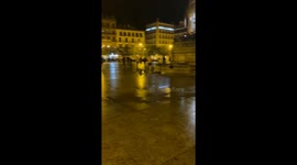 Jumping In The Fountain In Pamplona