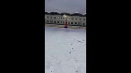 Snowy photo fail: Liaoning college student takes a tumble while striking a pose