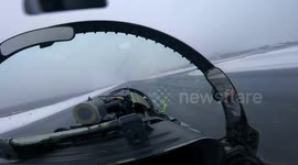 Freezing Winds 23: F/A-18 Hornets cockpit B-roll