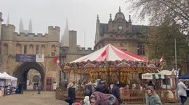 People in Christmas mood 3 weeks to go despite cold weather in Peterborough