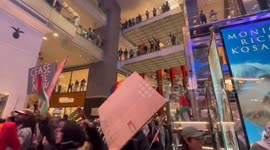 US: Pro-Palestine Protesters Storm Upscale Shopping Mall In Columbus Circle, NYC