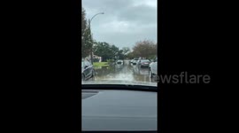 US: Overnight Heavy Rain Causes Flooding In New Orleans