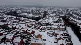 Britain awakes to blankets of snow as temperatures continue to dip, Derbyshire, UK