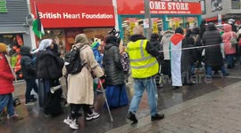 Pro-Palestinians March in Walthamstow, London, UK