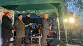 Archbishop Justin Welby gives a speech during a vigil for lives lost lost in the Israel-Hamas war