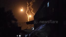 Light bombs were fired in the airspace of the city of Khan Yunis
