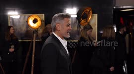 George Clooney, Amal Clooney, Callum Turner, Joel Edgerton & Bruce Herbelin-Earle at The Boys in the Boat at premiere in London