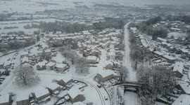 Snow front brings winter wonderland to town in Cumbria