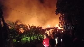 A fire broke out at the Abepura Regional Hospital health workers' housing complex.