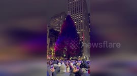 Rockefeller Centre Christmas tree lights up in New York