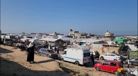 A large displacement of Palestinians from the eastern areas of the city of Khan Yunis due to the Israeli attack on the Gaza Strip