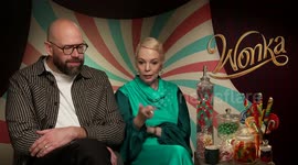 Olivia Coleman and Tom Davis interview on Wonka movie in London, UK