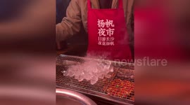 Grilled ice cubes become surprise street food hit in China