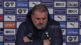 Man City 3-3 Tottenham: Tottenham head coach Ange Postecoglou post-match press conference in Manchester, UK