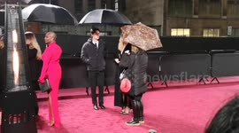 Amanda Holden and Pamela Anderson among stars arriving in at British Fashion Awards