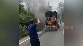 Thirty-nine French tourists flee bus inferno in Thailand
