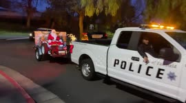 Santa Claus sings Happy Birthday to child in California