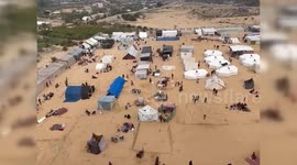 A camp of tents has been established in Rafah