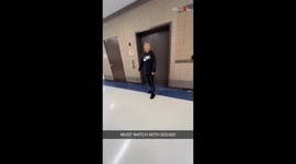 'Flying Shoe!' - Girl's funny dance move almost brings the school roof down