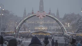 Snow Globes at Christmas Market in Vienna, Austria