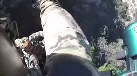 Dramatic Helicopter Rescue in Angeles Forest: Injured Hiker Airlifted to Safety Los Angeles, CA, USA