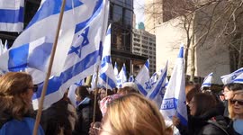 Rally in Support of Israeli Women Sexually Assaulted in Terrorist attack by Hamas Is Held in NYC, USA