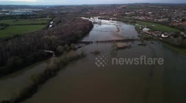 Erewash canal flooding in stapleford and sandiacre,nottingham