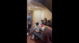 Man adds to the charm of Thanksgiving dinner by proposing to his life's love