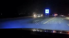 Missouri police chase drunk driver hauling 70ft-long trailer home on truck on Thanksgiving Day