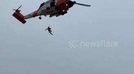 U.S. Coast Guard rescue people trapped in severe floods in Washington
