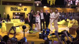 Fan throws bracelet and hits actress Florence Pugh in the face at CCXP23 in Sao Paulo, Brazil