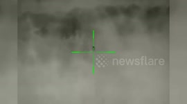 Ukrainian soldier takes out Russian sniper hiding among trees