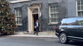 Rishi Sunak leaves 10 Downing Street ahead of PMQs